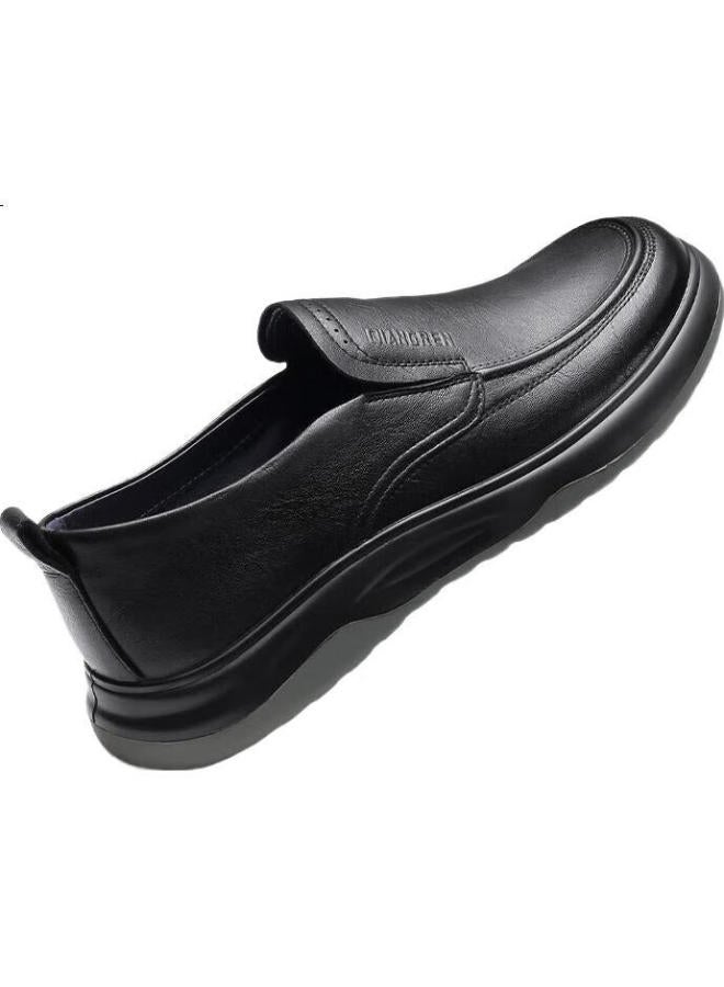 Strongman Business Casual Men'S Shoes Soft Sheepskin Wide Head Work Shoes Jda87557 Black Size 43 - Image 1