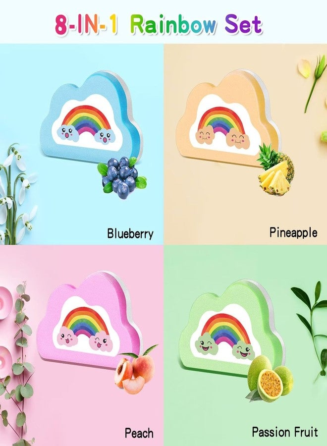 Beauwell Rainbow Bath Bombs for Kids, Handmade 8 Pcs Kids Bath Bombs Gift Set for Girls Teens Toddler Rainbow Bubble Fizzy - Image 4