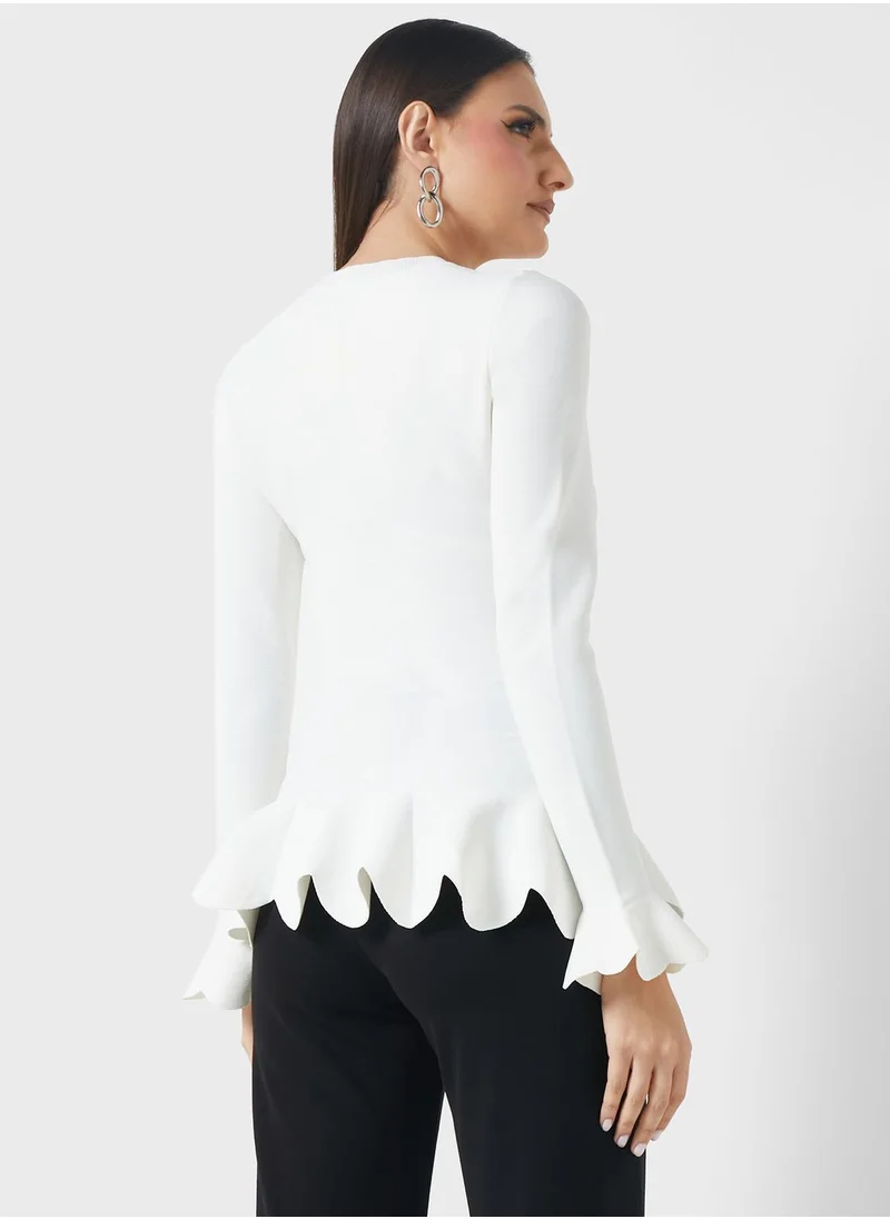 Ted Baker Round Neck Fitted Top