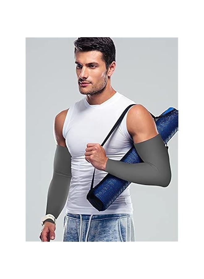 9 Pairs UV Protection Sleeves Cooling Sleeves Long Arm Covers Arm Sleeves for Men and Women - Image 3
