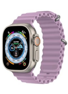 Ten Tech Silicone Band for Apple Watch Ultra/Ultra 2 49mm 45mm 44mm 42mm, Waterproof Soft Silicone Sports Band for iWatch Ultra SE 8/7/6/5/4/3/2/1, Light purple