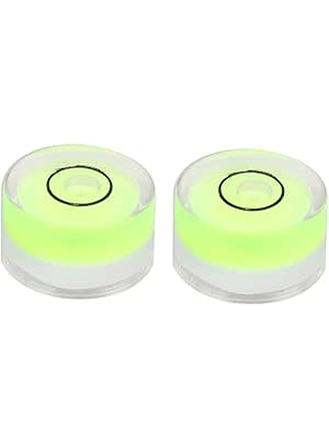 Universal Circular Bubble Level 15x8mm Green Spirit Vials 16 Pcs for Tripod and Measuring Tools - Image 1