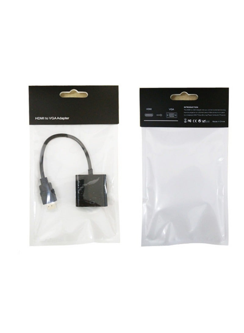 HDMI to VGA Adapter, HD Multimedia Interface HDMI to VGA Converter Adapter Cable, for Computer Laptop Monitor Projector(Black)  - Image 3