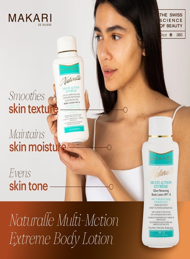 MAKARI Naturalle Multi-Action Extreme Body Lotion SPF15 (17.6 oz) | Moisturizes, Softens, Nourishes, and Enhances Natural Skin Radiance | Protects Against Sun Damage | Recommended for All Skin Types - Image 2