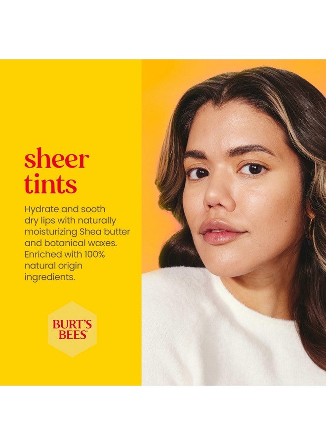 بيرتس بيز مرطب الشفاه من Burt's Bees، هدية رائعة، تركيبة مرطب الشفاه 2 في 1 تدوم طويلاً، غني بالألوان مع زبدة الشيا المرطبة للحصول على لمسة نهائية طبيعية المظهر، زينيا (عبوة من قطعتين) - Image 2