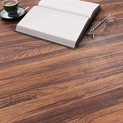 Decotalk Wood Contact Paper Wood Grain Contact Paper for Countertops Walnut Wood Countertop Vinyl Wrap Peel and Stick Wallpaper Dark Brown Wood Self Adhesive Contact Papers for Cabinets 12x120 inch - Image 5