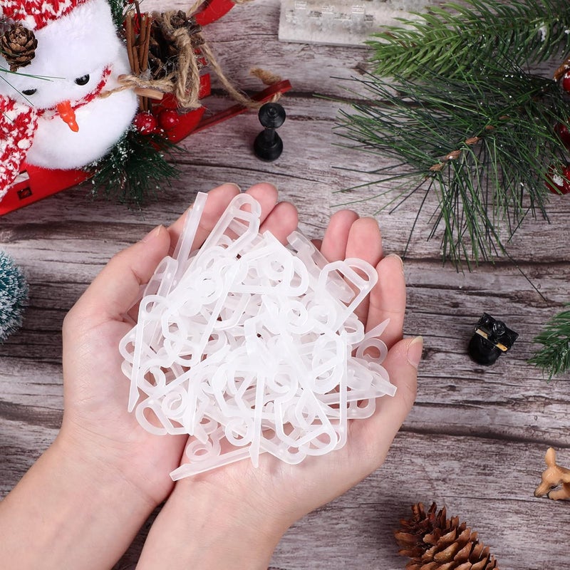 Marsui 400 Pieces Christmas Light Clips Outdoor Gutter Hooks Plastic Seasonal Weatherproof Clips Holiday Fence Hooks for Christmas Roof Tree Outside Hanging String Lights (White) - Image 4