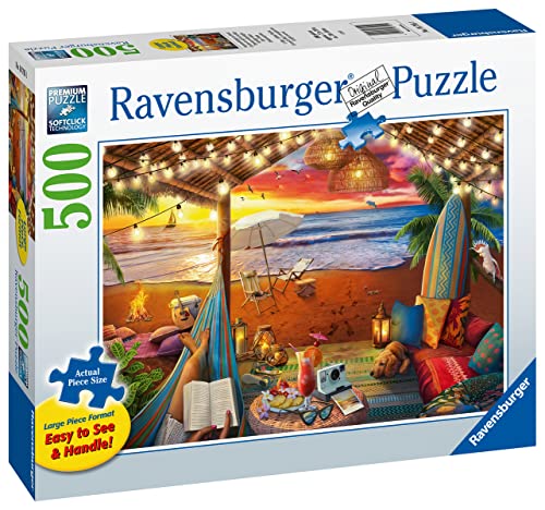 Ravensburger Cozy Cabana Puzzle - Tranquil 500-Piece Jigsaw | Unique Softclick Technology | Large Format | FSC-Certified Materials | Ideal Family Fun Activity - Image 3