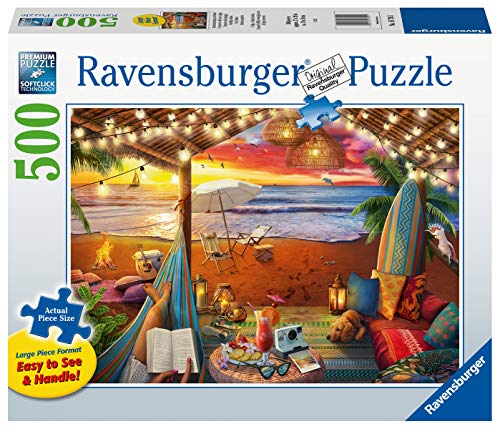 Ravensburger Cozy Cabana Puzzle - Tranquil 500-Piece Jigsaw | Unique Softclick Technology | Large Format | FSC-Certified Materials | Ideal Family Fun Activity - Image 2