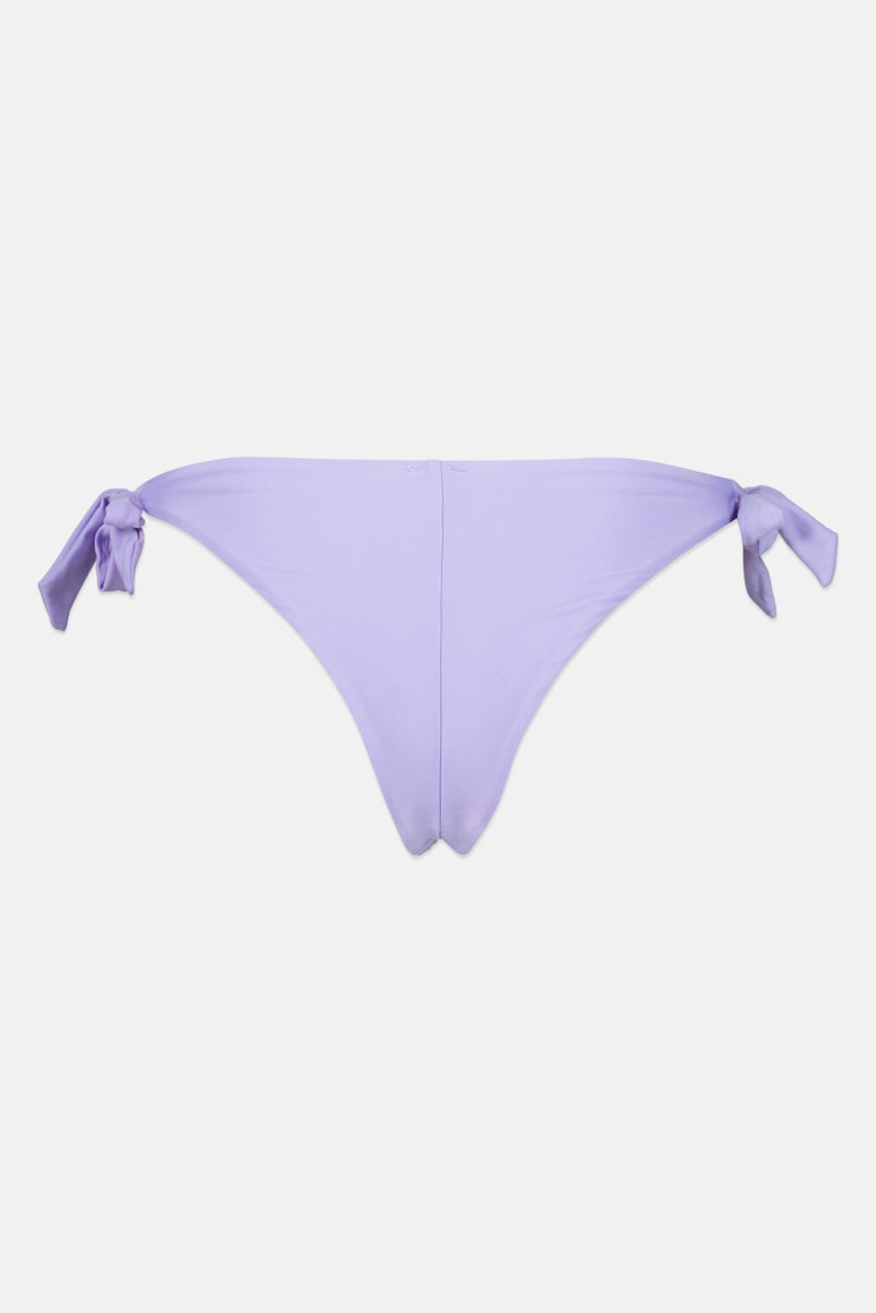 Lefties Women Solid Plain Bikini Bottom, Purple - Image 3