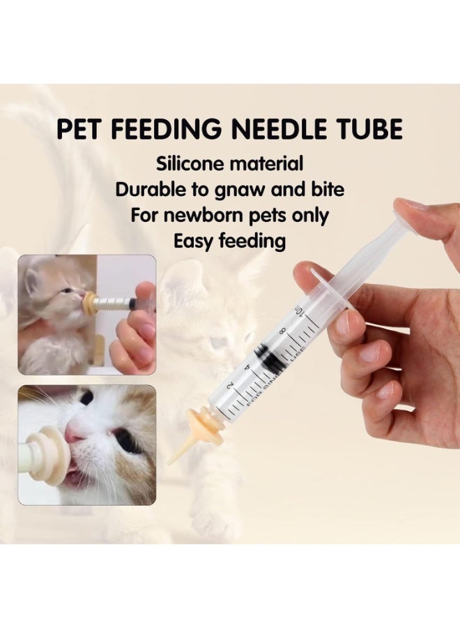 Pet Feeding Syringe Set with Pacifier, Silicone Feeding Tool for Kittens, Newborn Cats, Dogs, Small Animals, Rabbits, Feeding Syringes, Liquid Syringes, Kitten Feeding Products, Replacement Nipples for Rabbits, Small Animals, Squirrels, Mini Cat Bottles - Image 2