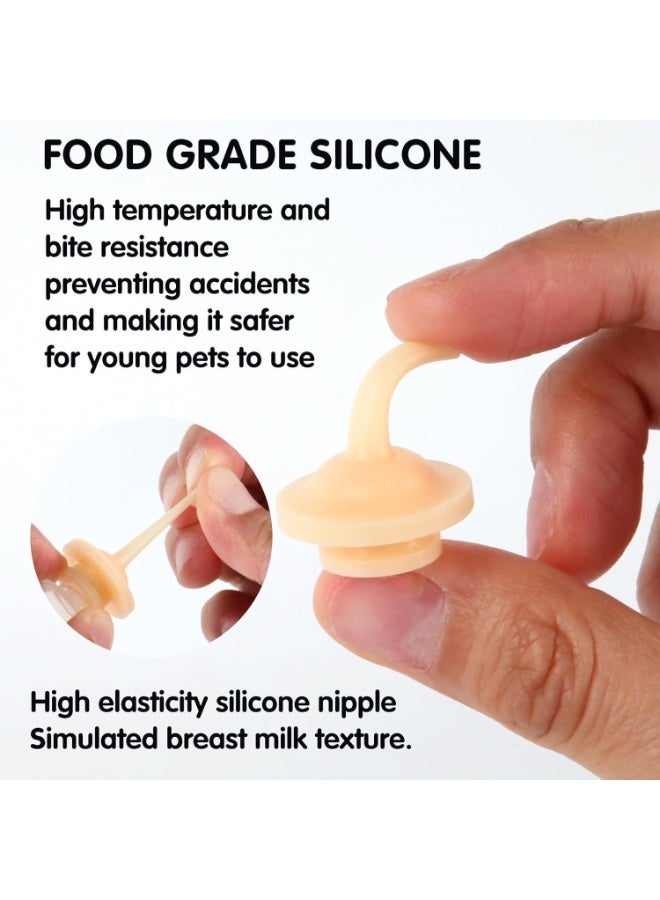 Pet Feeding Syringe Set with Pacifier, Silicone Feeding Tool for Kittens, Newborn Cats, Dogs, Small Animals, Rabbits, Feeding Syringes, Liquid Syringes, Kitten Feeding Products, Replacement Nipples for Rabbits, Small Animals, Squirrels, Mini Cat Bottles - Image 3