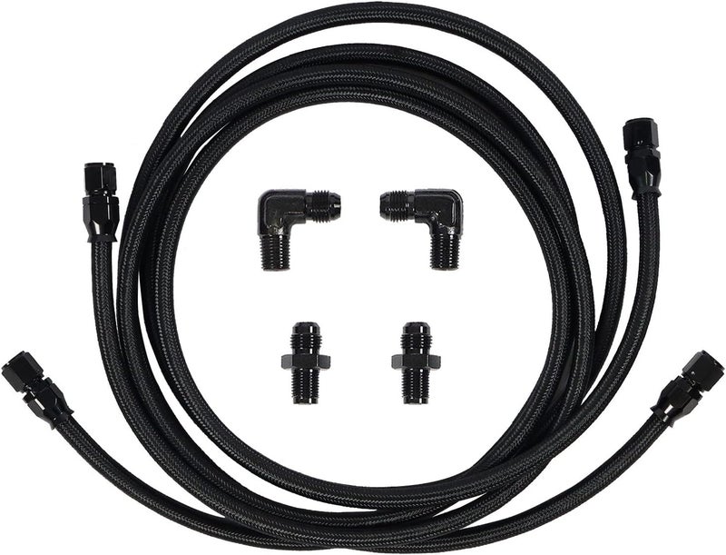 YESHMA 6AN PTFE Hose 7FT Transmission Cooler Lines with Fittings for 4L60 700R4 TH350 TH400 - Image 1