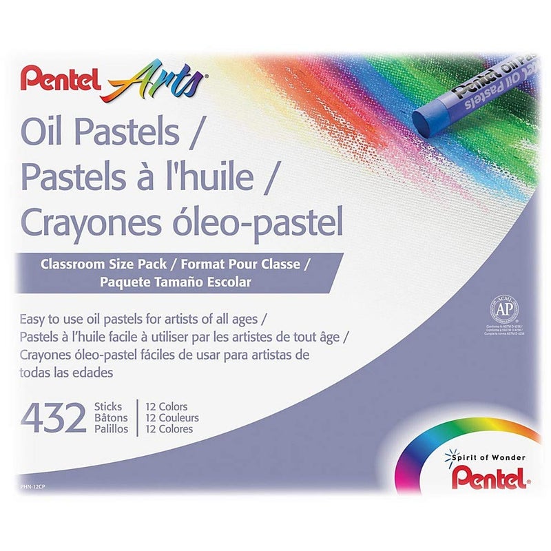 Pentel Arts Oil Pastels, 432 Piece Classroom Size Pack (PHN-12CP) - Image 3