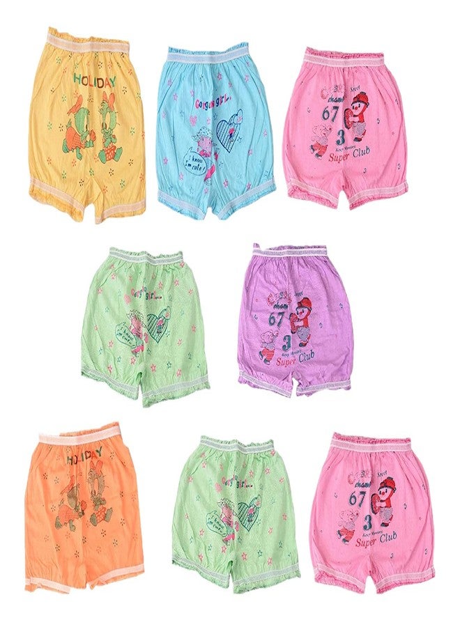 V3E مجموعة سراويل داخلية قطنية للأولاد والبنات من V3E، عبوة من 8 قطع (0-3 أشهر، متعددة الألوان) - Image 1