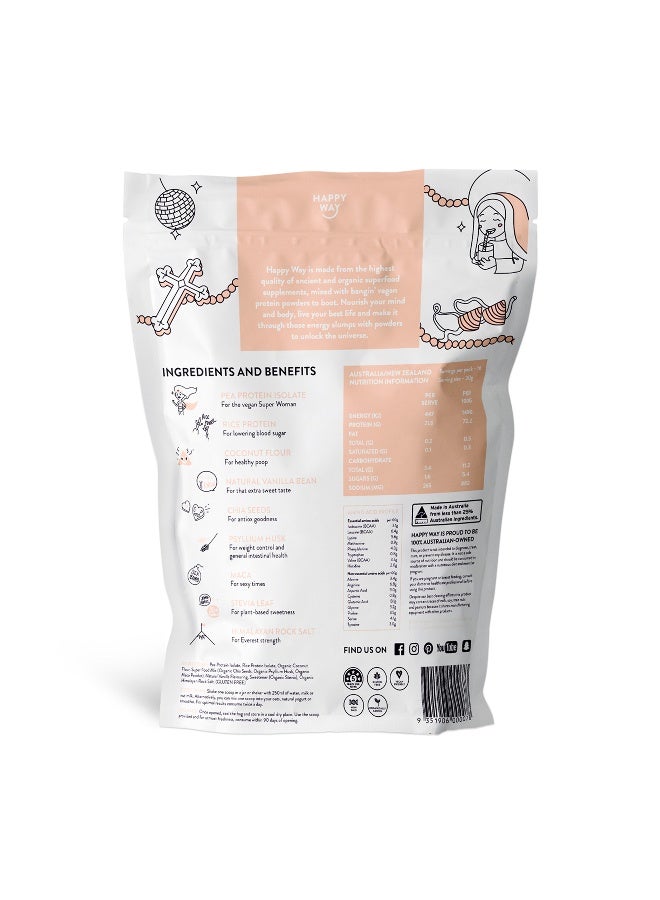 HappyWay Vegan Vanilla Protein Powder 500G - Image 2