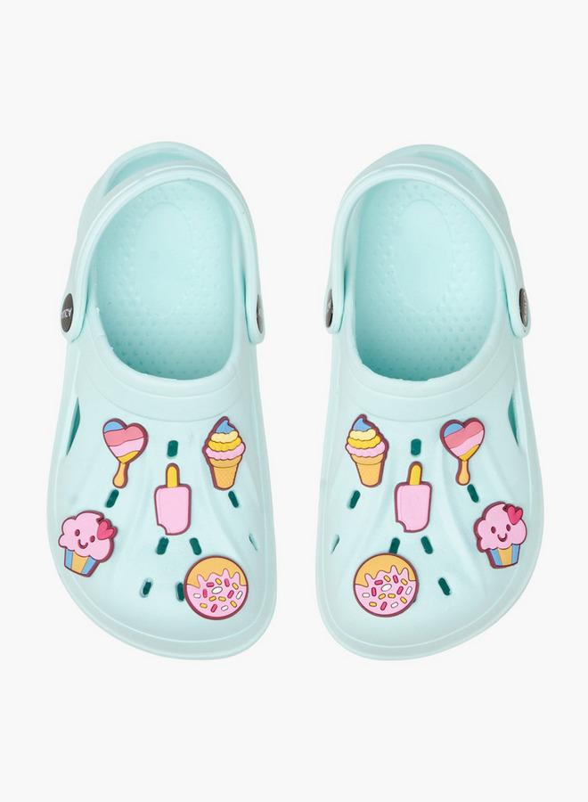 Aqua Girls Jibbitz Accent Clogs - Image 3