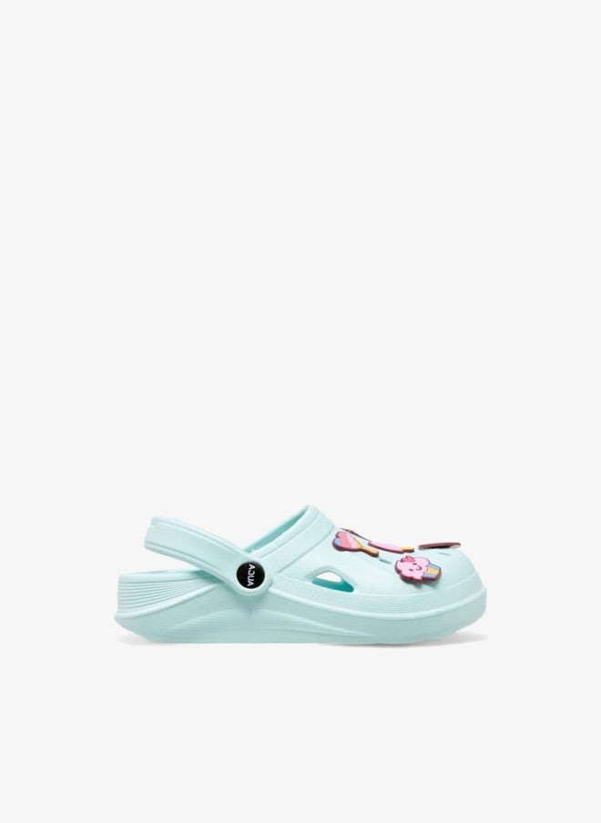 Aqua Girls Jibbitz Accent Clogs - Image 3