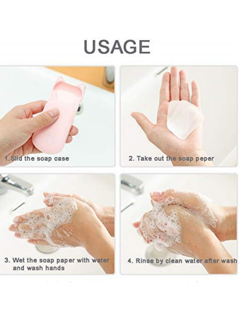 Generic 12-Box Antibacterial Soap Paper Sheets in Cute Cat Slid Case, Portable Disposable Antibacterial Nature Foaming Hand Paper Soap Sheet for Hiking, Camping, backpacking - Image 5