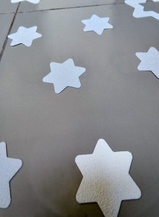COMPAC HOME Select Safe-T-Shapes, Non Slip Shower Floor Grips, Anti Slip Bathtub Stickers, Star Shape, White, 14 Count - Image 5