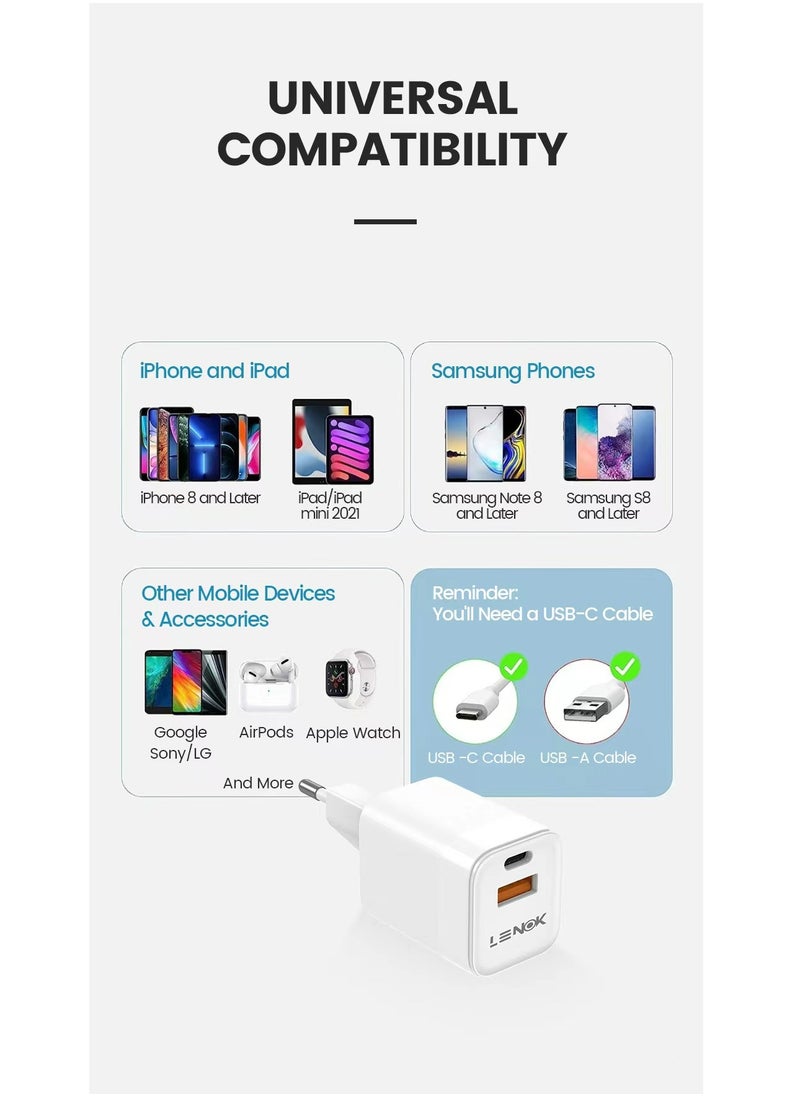 33W USB C Wall Charger GaN PD/QC PPS Super Fast Charging Power Adapter for iPhone 14/13/12, Samsung S22/S21/S20, Pixel 7/6, iPad Pro/Air - pzsku/Z93C31765AEBEE19F01D2Z/45/_/1707489072/c7c2b867-00b2-42d8-8ac0-7b468dce7300