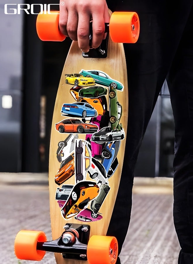 GROIC 100Pcs Car Stickers Racing Car Stickers Waterproof Stickers Sticker Toysfor Bike Water Bottles Laptop Refrigerator Cup Luggage Computer Mobile Phone Skateboard - Image 3