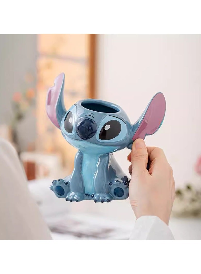 general Stitch 3D three-dimensional ceramic water cup creative fun mug Stitch cartoon mug gift full of childlike innocence and fun - Image 1