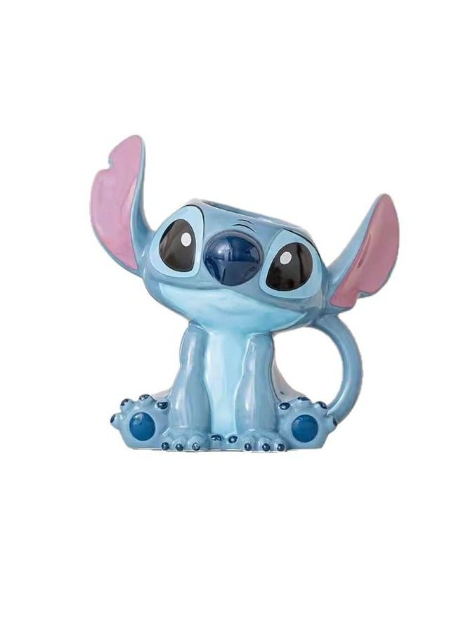 general Stitch 3D three-dimensional ceramic water cup creative fun mug Stitch cartoon mug gift full of childlike innocence and fun - Image 4