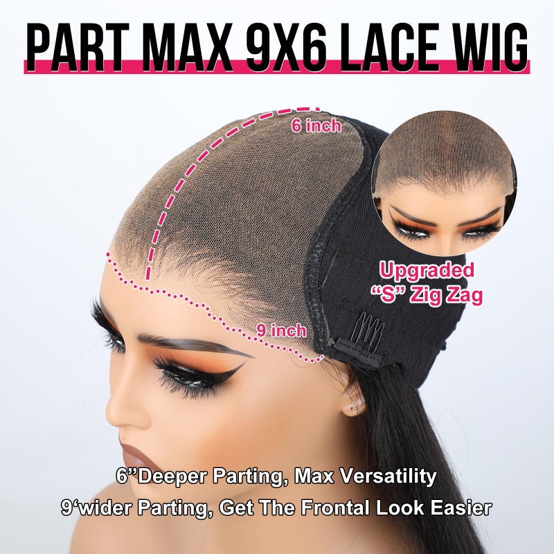 ISEE Hair M Cap 9x6 Bob Wig Human Hair Glueless Wigs Pre Plucked Pre Cut HD Lace Front Glueless Wigs Human Hair 180% Density Short Straight Bob Wigs for Black Women 10 inch - Image 4