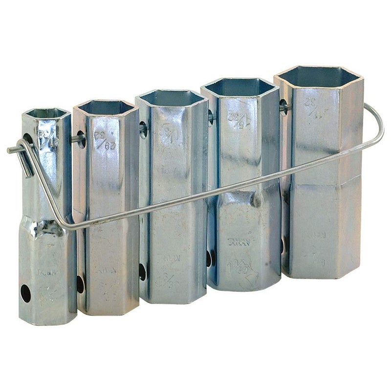 Eastman 45041 Plumbers Socket Set with Bar Handle 5-Piece, Silver