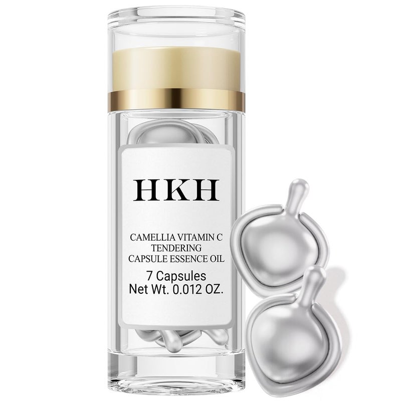 HKH Triple Vitamin C Dark Spots Correction Capsules Serum For FaceCamellia VE AntiAging Essence For Women To Tighten Sagging Skin And Reduce Fine Lines Niacinamide serum For Women - Image 1