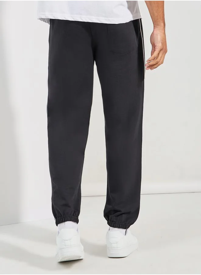 ستايلي Relaxed Fit Terry Jogger with Piping Detail