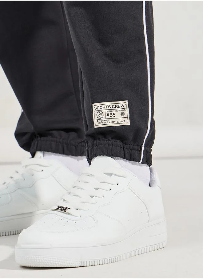 ستايلي Relaxed Fit Terry Jogger with Piping Detail