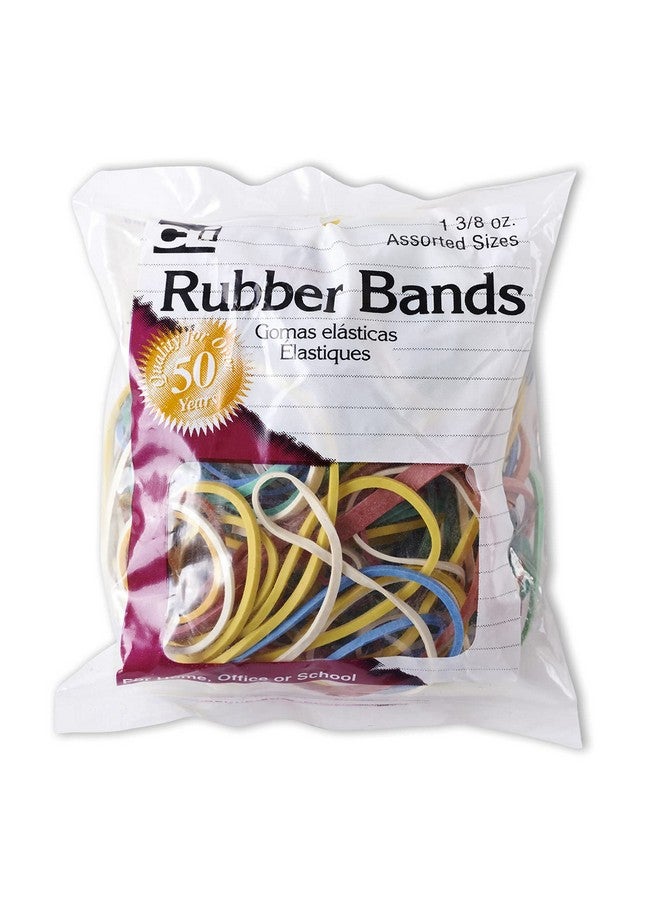 Charles Leonard Rubber Bands, 1 3/8 Ounce Bags, Assorted Sizes/Colors (56385) - Image 1