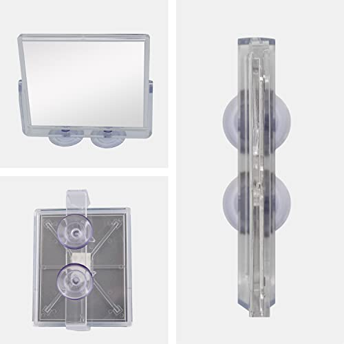 Zadro 2X Mag Z Fogless Swivel Shower Mirror with Dual Suction Cup, 6-Inch,Clear Acrylic,7" x 5.75" / 2X,ZM05 - Image 4