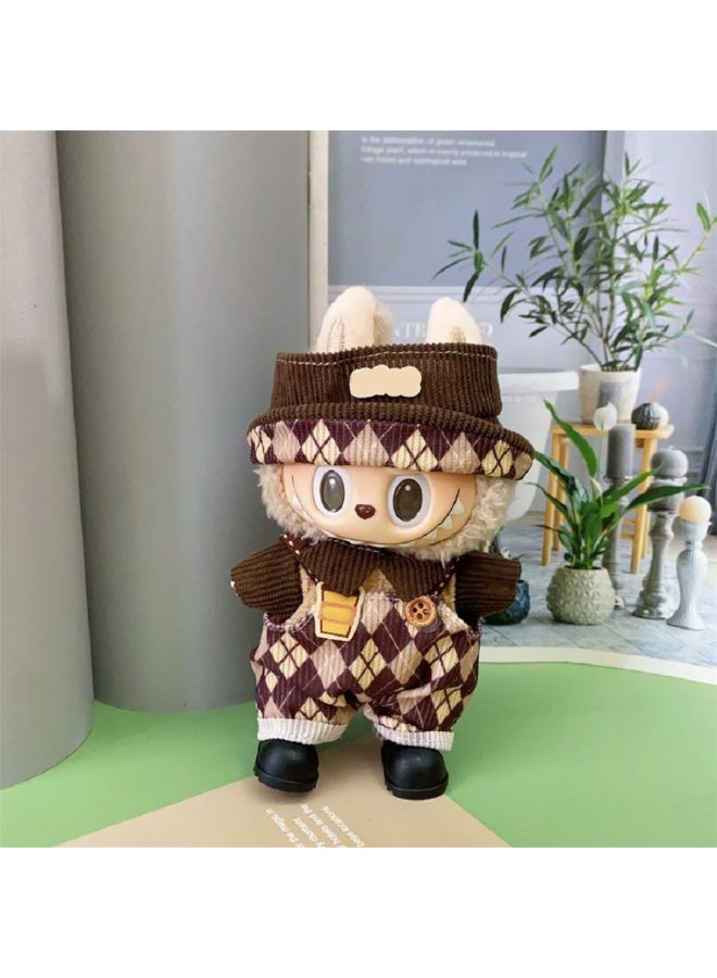 17cm Doll Clothing Design- Labubu - Plush Doll Outfit, Cute Wardrobe Accessory Set（Only clothes） - Image 1