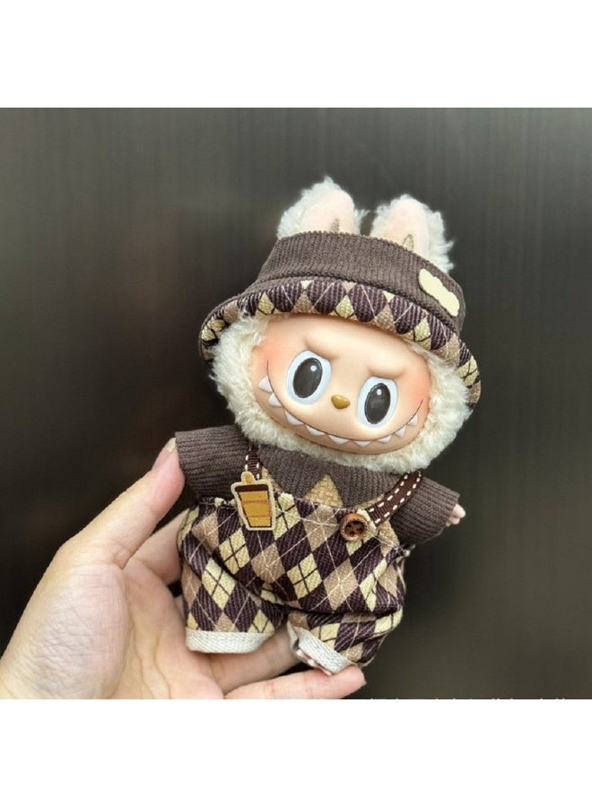 17cm Doll Clothing Design- Labubu - Plush Doll Outfit, Cute Wardrobe Accessory Set（Only clothes） - Image 3