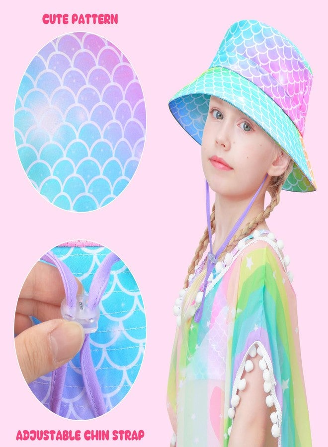 PASHOP Bucket Hat for Kids Anti-UV Toddler Girls Sun Hats Wide Brim UPF 50+ Sun Protection Beach Hat for 2-9 Years - Image 4