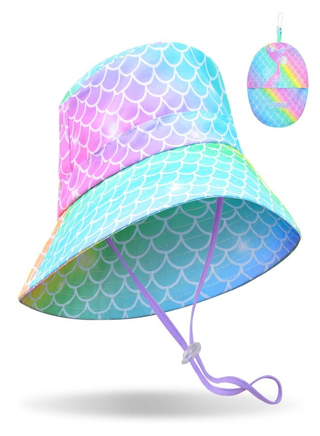 PASHOP Bucket Hat for Kids Anti-UV Toddler Girls Sun Hats Wide Brim UPF 50+ Sun Protection Beach Hat for 2-9 Years - Image 1