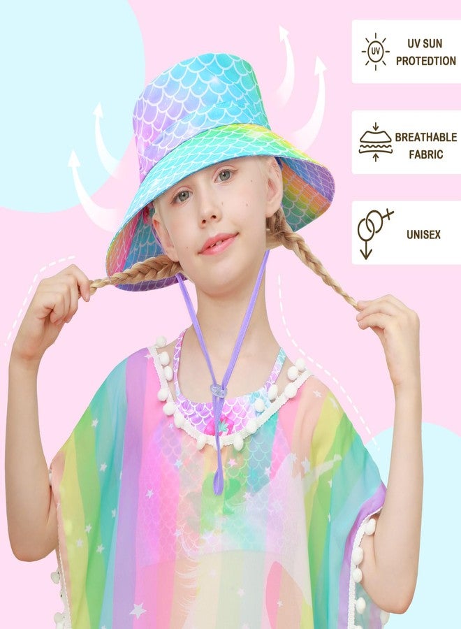 PASHOP Bucket Hat for Kids Anti-UV Toddler Girls Sun Hats Wide Brim UPF 50+ Sun Protection Beach Hat for 2-9 Years - Image 3