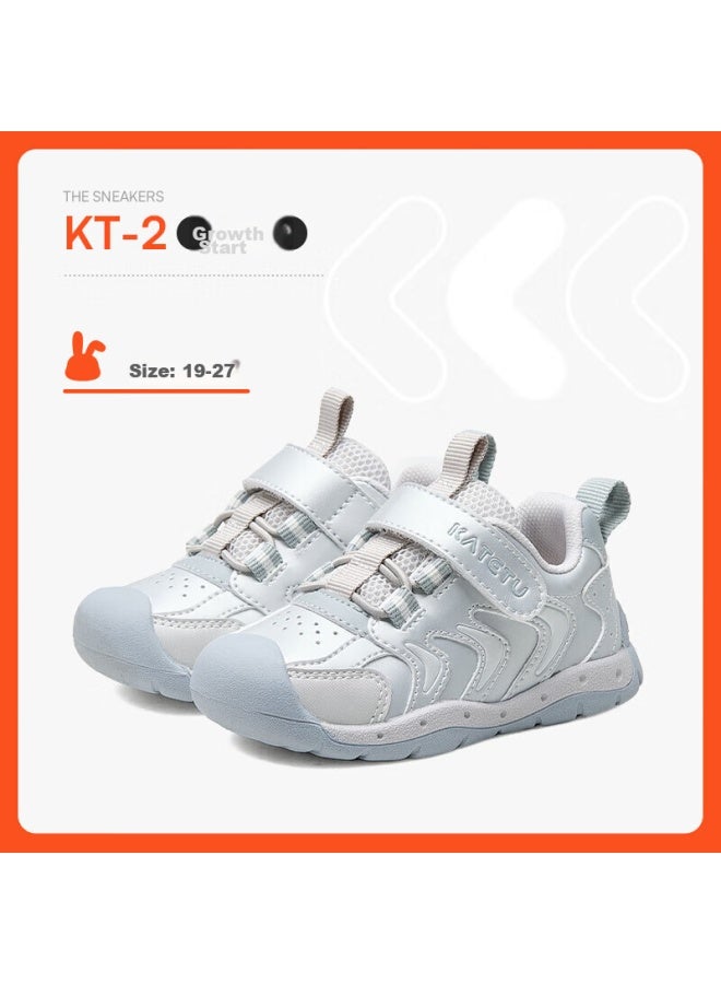 Crtartu Toddler Shoes For Girls Autumn Soft Bottom Anti-slip Breathable Baby Infant Kindergarten White Shoes X4ce024 - Image 1