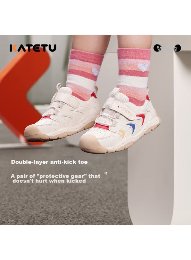 Crtartu Toddler Shoes For Girls Autumn Soft Bottom Anti-slip Breathable Baby Infant Kindergarten White Shoes X4ce024 - Image 3