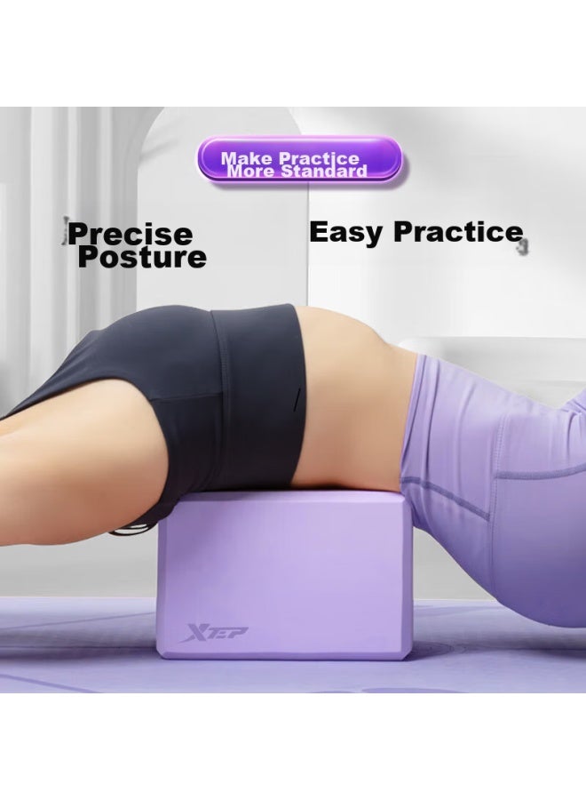 XTEP Xtep Yoga Block, Dance Practice Block, For Children And Adults, High-density Eva Foam Block For Leg Stretching, Specialized For Yoga Studios, Dance Foam Block, 2 Purple - Image 5