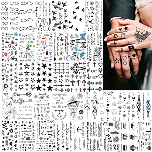 COKTAK 66 Sheets Small Black Animals Temporary Tattoos For Women Men Kids Finger Arm, Tiny Space Moon Halloween Tattoo Stickers Adults Teens Girls Boys Hands, Fake Tattoos That Look Real And Last Long - Image 5