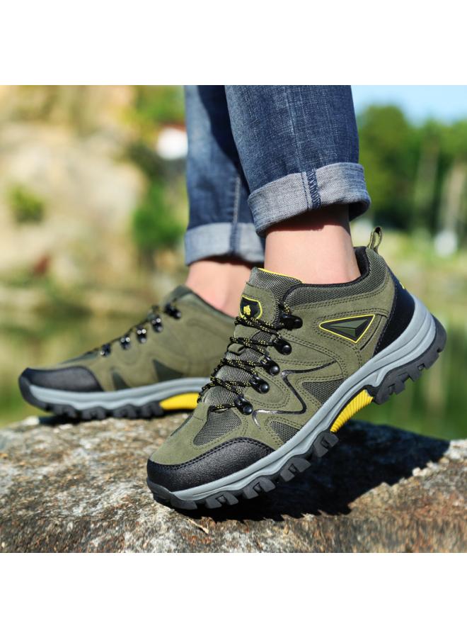 شك أحذية رياضية خارجية جديدة للرجال من الجلد المضاد للمخمل، أحذية للمشي لمسافات طويلة، مقاس كبير، حماية للعمل - Image 3