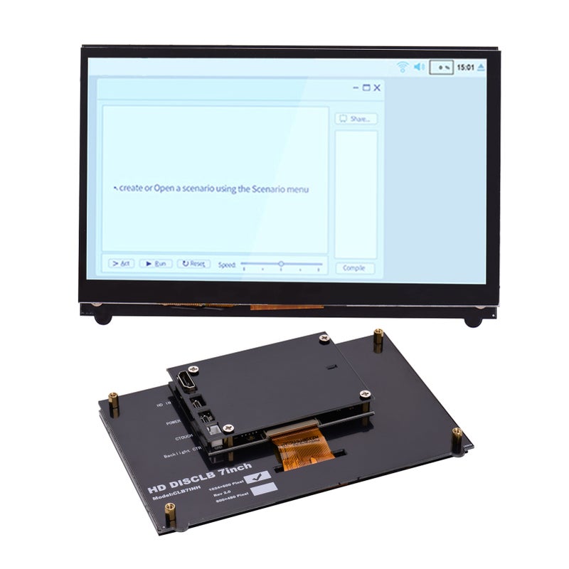 Raspberry Pi Kit 7 Inch Ultra HD Touchscreen Monitor - 178° Wide View IPS Panel for Raspberry Pi Motherboards, Secondary Computer Display - Image 5