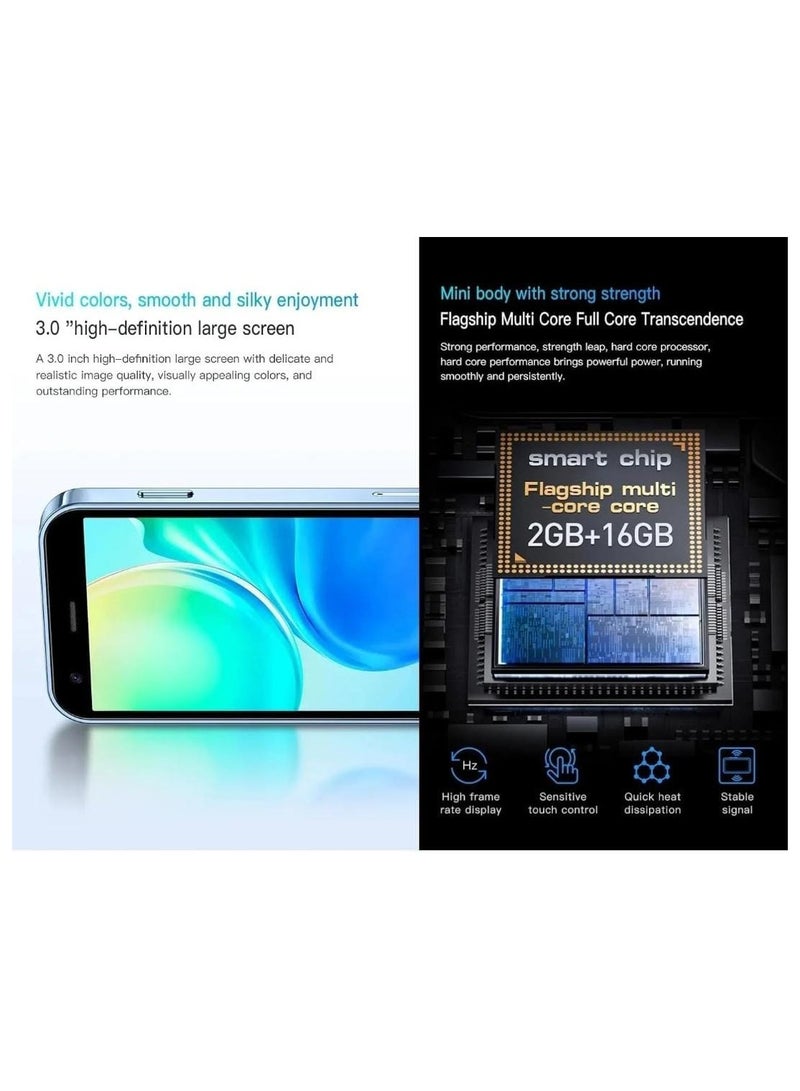 SOYES XS15 Pro Super Mini Mobile Phone Android Quad Core Titanium Silver, Mobile Mini Smartphone Ultra Small Pocket Student Children Men and Women - Image 5