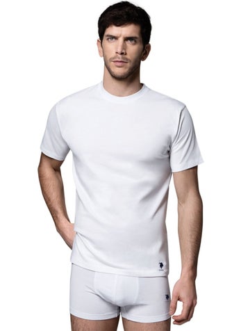 U.S. Polo Assn. Cotton 2-Pack American Collar Short Sleeve T-Shirt 
