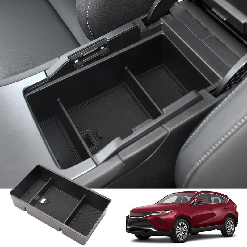 MARCHFA Center Console Organizer Tray for Toyota Venza 2021 2022 Accessories Glove Box Armrest Secondary Storage Box Divider for Venza 2022