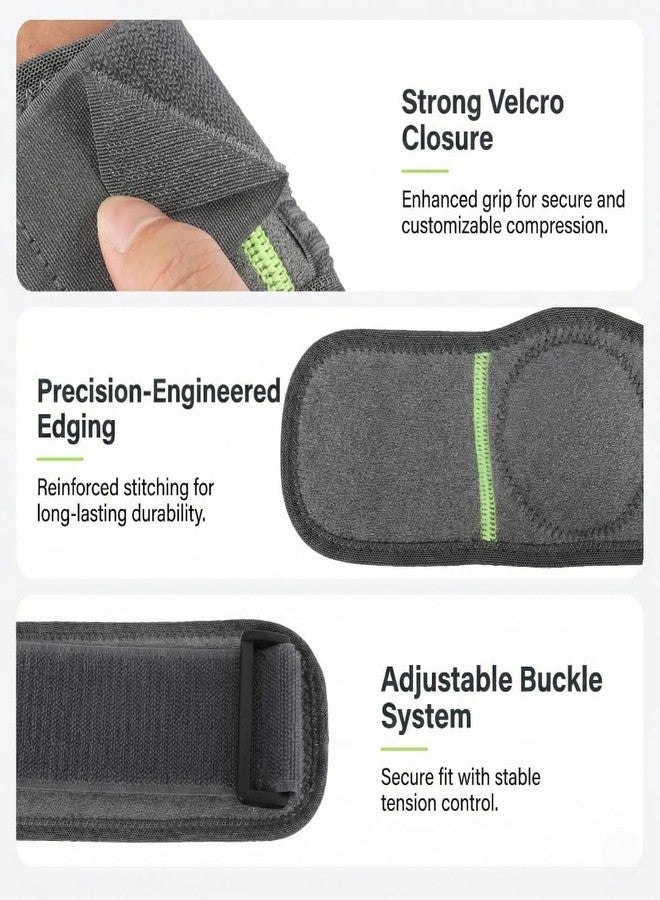 Cetaplast Tennis Elbow Support Brace | Adjustable Compression Strap for Elbow Pain, Tendonitis, Gym & Sports Use (Grey) - Image 4